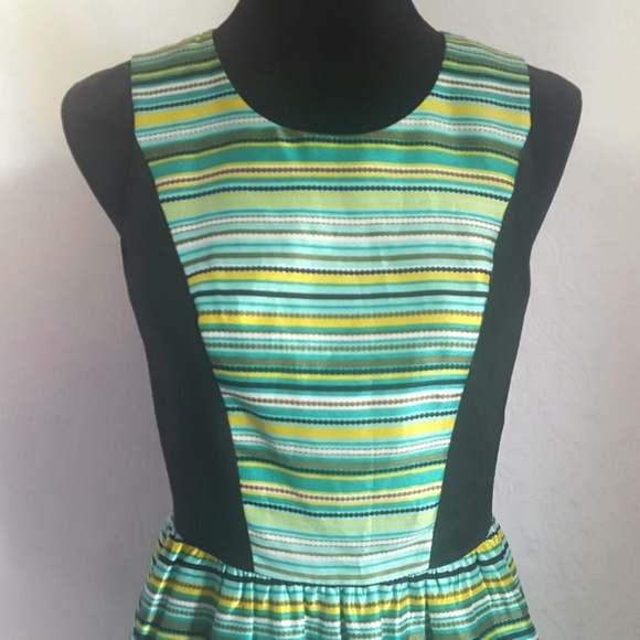Kensie Dot Stripe Sleeveless Fit and Flare Dress - Picture 3 of 7